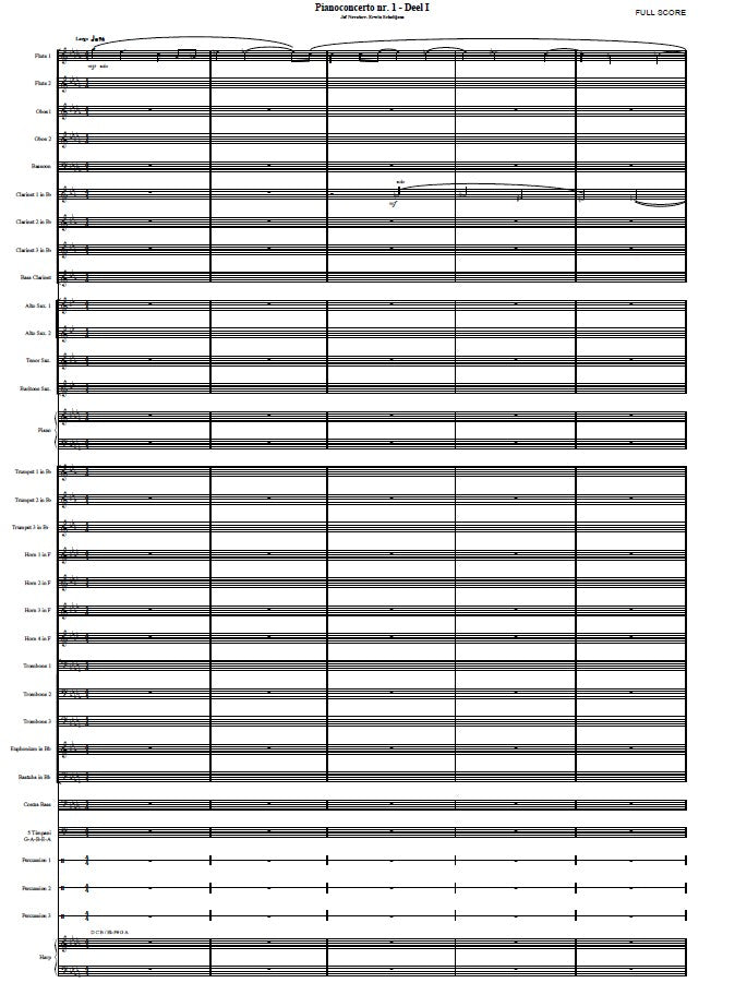 1st Piano Concerto (arrangement for wind orchestra)