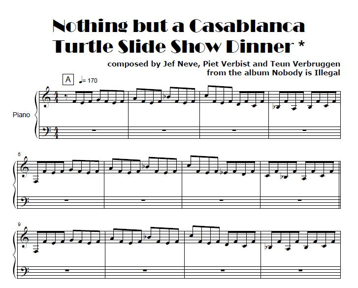 Nothing but a Casablanca Turtle Slide Show Dinner