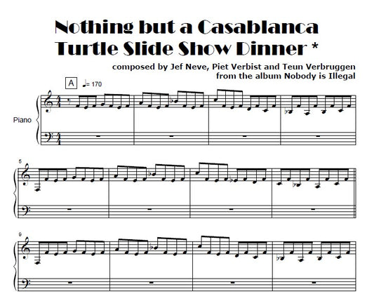 Nothing but a Casablanca Turtle Slide Show Dinner