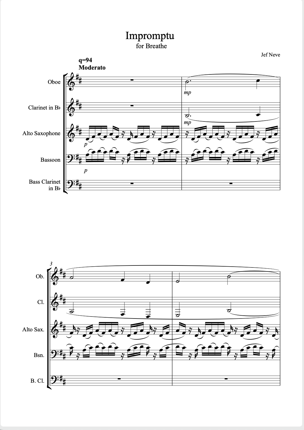 Fantasy for Woodwind