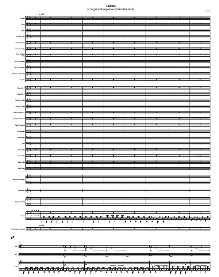 Solitude (arrangement for wind orchestra)