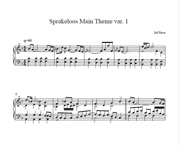 Sprakeloos Main Theme Variatie 1