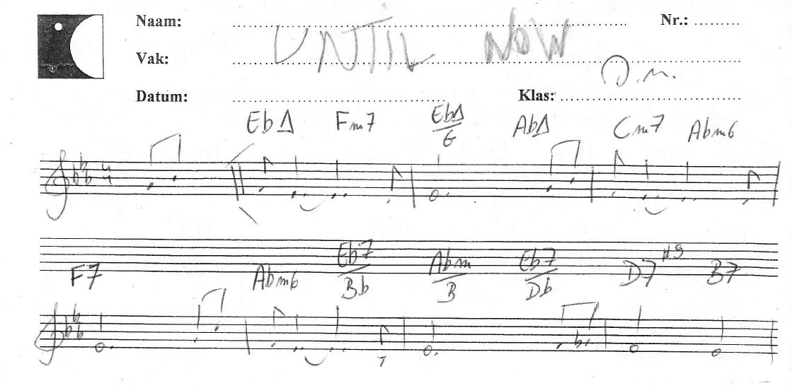 Until Now (manuscript score)