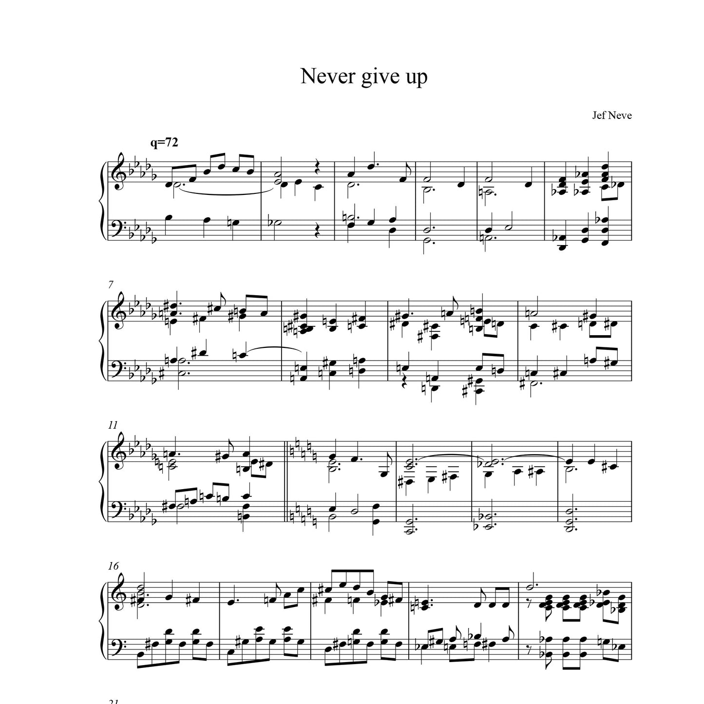 Never give up