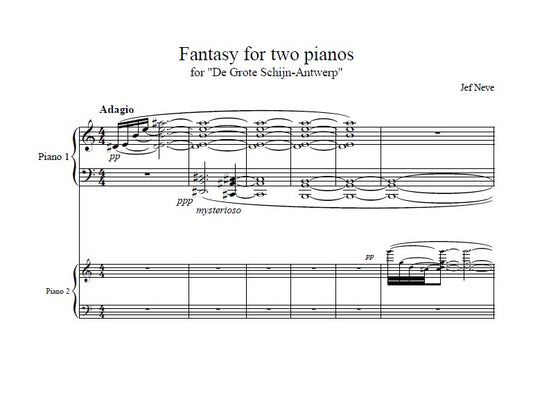 Fantasy For 2 Piano's